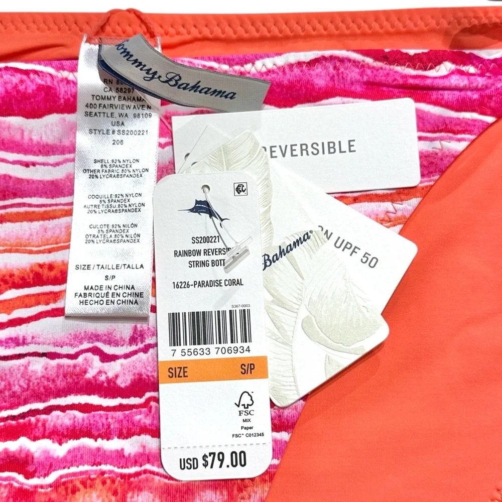 Tommy Bahama Rainbow Reversible String Bikini Bottom